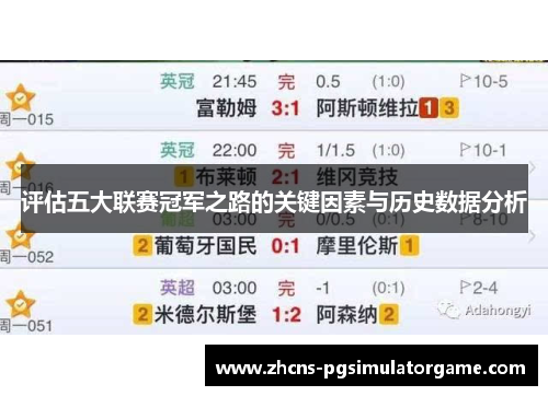 评估五大联赛冠军之路的关键因素与历史数据分析